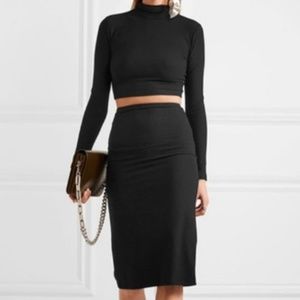 Reformation Two Piece Ribbed Jersey Dress